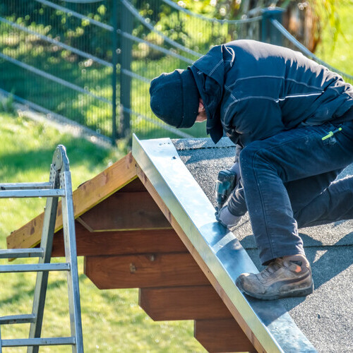 worker on a roof